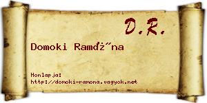 Domoki Ramóna névjegykártya